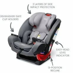 Britax All In One Car Seat|Convertible Car Seats*- One4Life ClickTight All-in-One Convertible Car Seat, Glacier Graphite