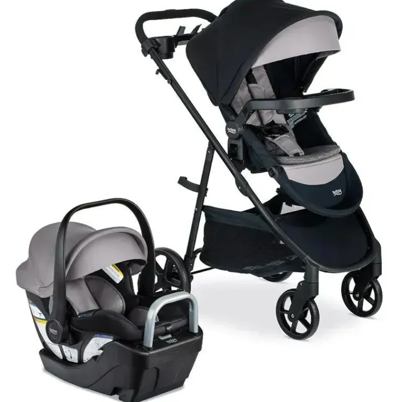 Britax Travel Systems*- Willow Brook S+ Travel System with Alpine Anti-Rebound Base, Graphite Onyx