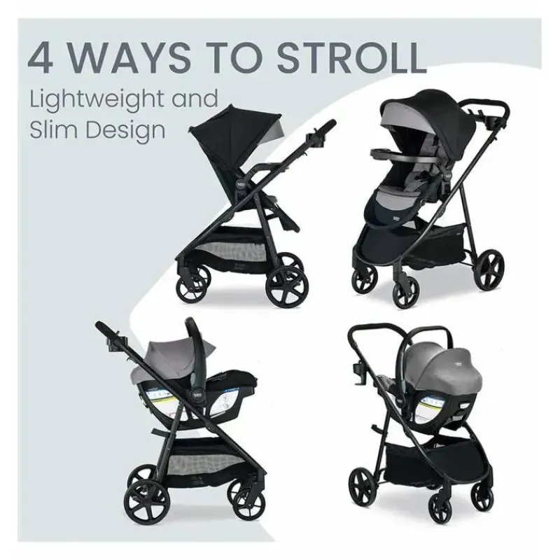 Britax Travel Systems*- Willow Brook S+ Travel System with Alpine Anti-Rebound Base, Graphite Onyx