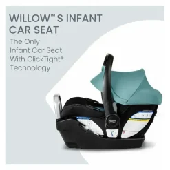 Britax Infant Car Seats*- Willow S Infant Car Seat with Alpine Anti-Rebound Base, Jade Onyx