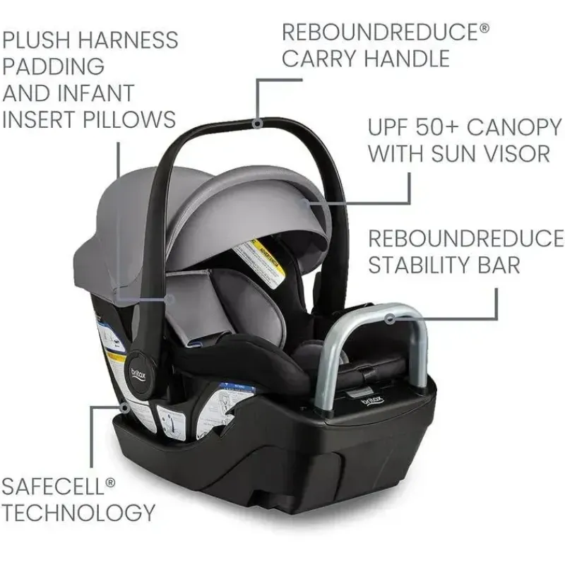 Britax Infant Car Seats*- Willow S Infant Car Seat with Alpine Anti-Rebound Base, Graphite Onyx