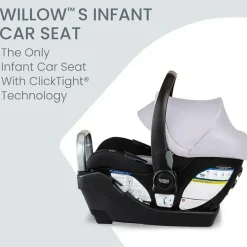 Britax Infant Car Seats*- Willow S Infant Car Seat with Alpine Anti-Rebound Base, Glacier Onyx