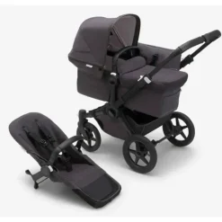 Bugaboo Top Strollers|Single To Double Strollers*- Donkey 5 Mineral Mono Complete, Black/Washed Black