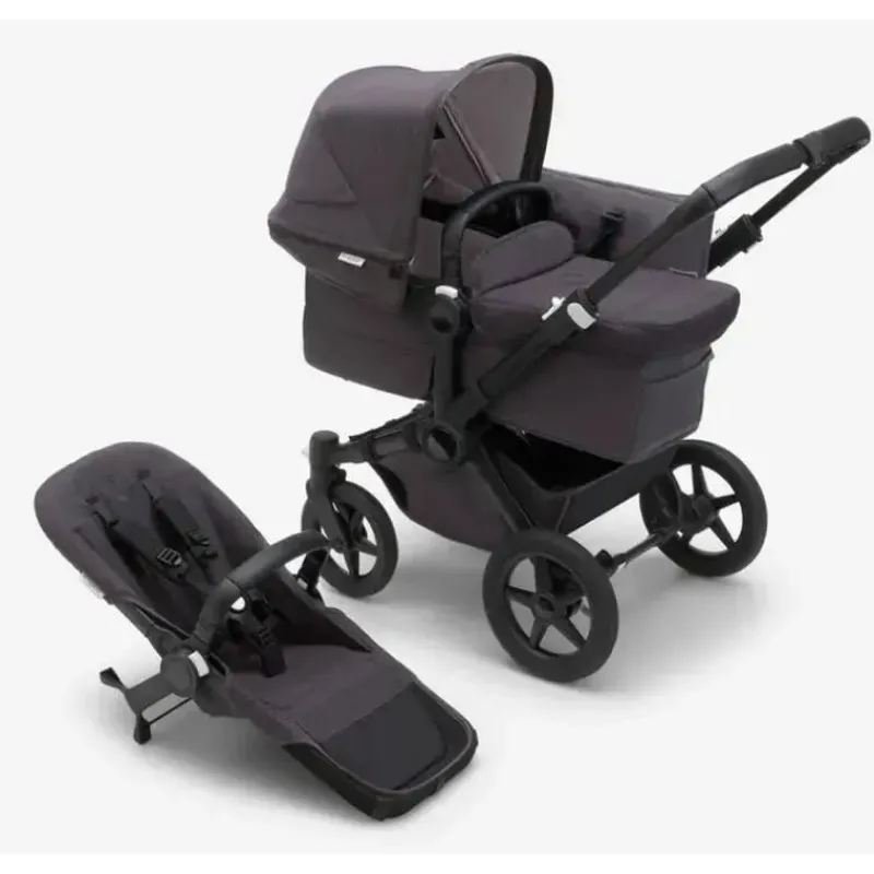 Bugaboo Top Strollers|Single To Double Strollers*- Donkey 5 Mineral Mono Complete, Black/Washed Black