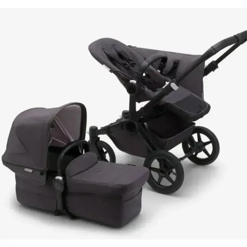 Bugaboo Top Strollers|Single To Double Strollers*- Donkey 5 Mineral Mono Complete, Black/Washed Black