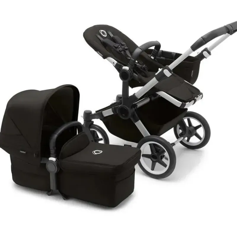 Bugaboo Single To Double Strollers|Double Strollers*- Donkey 5 Mono Complete Single-to-Double Stroller, Aluminum/Midnight Black