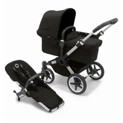 Bugaboo Single To Double Strollers|Double Strollers*- Donkey 5 Mono Complete Single-to-Double Stroller, Aluminum/Midnight Black