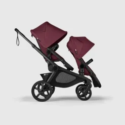 Bugaboo Top Strollers|Single To Double Strollers*- Kangaroo Complete Stroller, Black/Dark Cherry