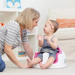 Bumbo Potty Seats*Distribution - Multi Seat 3-in-1 Baby & Toddler Convertible Non-Slip Floor, Cradle Pink