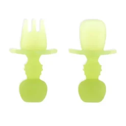 Bumkins Utensils & Accessories|Dishes, Utensils & Food Containers*- Baby Utensils Set, Chewtensils Silicone, Green Jelly