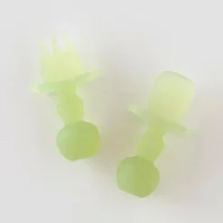 Bumkins Utensils & Accessories|Dishes, Utensils & Food Containers*- Baby Utensils Set, Chewtensils Silicone, Green Jelly