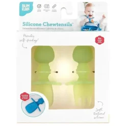 Bumkins Utensils & Accessories|Dishes, Utensils & Food Containers*- Baby Utensils Set, Chewtensils Silicone, Green Jelly