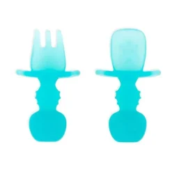 Bumkins Utensils & Accessories|Dishes, Utensils & Food Containers*- Baby Utensils Set, Chewtensils Silicone, Blue Jelly