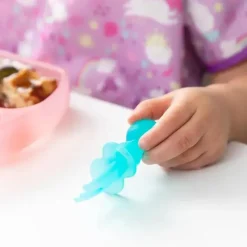 Bumkins Utensils & Accessories|Dishes, Utensils & Food Containers*- Baby Utensils Set, Chewtensils Silicone, Blue Jelly