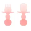 Bumkins Utensils & Accessories|Dishes, Utensils & Food Containers*- Baby Utensils Set, Chewtensils Silicone, Pink Jelly