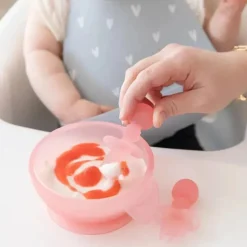 Bumkins Utensils & Accessories|Dishes, Utensils & Food Containers*- Baby Utensils Set, Chewtensils Silicone, Pink Jelly