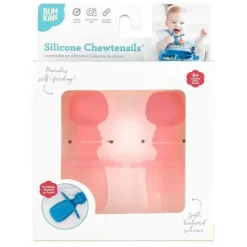 Bumkins Utensils & Accessories|Dishes, Utensils & Food Containers*- Baby Utensils Set, Chewtensils Silicone, Pink Jelly