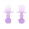 Bumkins Utensils & Accessories|Dishes, Utensils & Food Containers*- Baby Utensils Set, Chewtensils Silicone, Purple Jelly