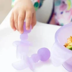 Bumkins Utensils & Accessories|Dishes, Utensils & Food Containers*- Baby Utensils Set, Chewtensils Silicone, Purple Jelly