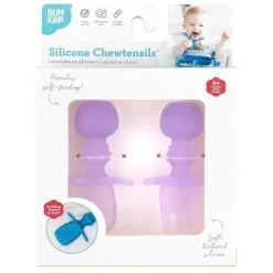 Bumkins Utensils & Accessories|Dishes, Utensils & Food Containers*- Baby Utensils Set, Chewtensils Silicone, Purple Jelly