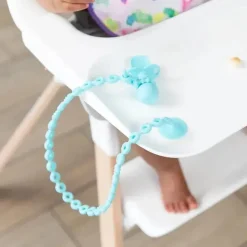 Bumkins Rattles & Teethers*- Blue Silicone Accessory Tethers