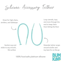 Bumkins Rattles & Teethers*- Blue Silicone Accessory Tethers