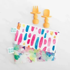 Bumkins Utensils & Accessories|Dishes, Utensils & Food Containers*- Chewtensils baby utensils set - Tangerine