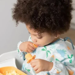 Bumkins Utensils & Accessories|Dishes, Utensils & Food Containers*- Chewtensils baby utensils set - Tangerine
