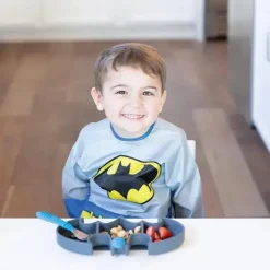 Bumkins Super Heroes|Suction Plates & Bowls*- Dc Comics Silicone Grip Dish, Batman