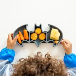 Bumkins Super Heroes|Suction Plates & Bowls*- Dc Comics Silicone Grip Dish, Batman