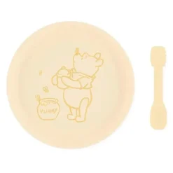 Bumkins Plates & Bowls|Dishes, Utensils & Food Containers*- Disney Baby and Toddler Silicone Plate and Spoon Set, 6 Months Up, Winnie The Pooh