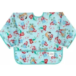 Bumkins Disney Princess|Bibs*- Disney Baby Sleeved Bib, Little Mermaid