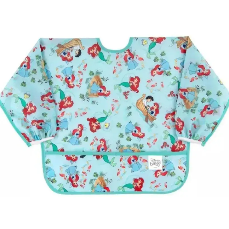 Bumkins Disney Princess|Bibs*- Disney Baby Sleeved Bib, Little Mermaid