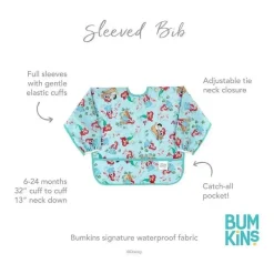 Bumkins Disney Princess|Bibs*- Disney Baby Sleeved Bib, Little Mermaid
