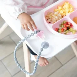 Bumkins Rattles & Teethers*- Gray Silicone Accessory Tethers