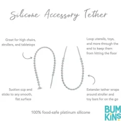 Bumkins Rattles & Teethers*- Gray Silicone Accessory Tethers
