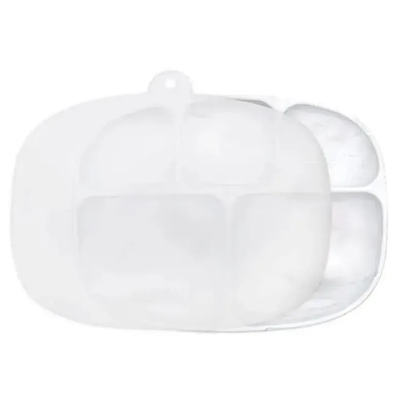 Bumkins Suction Plates & Bowls|Dishes, Utensils & Food Containers*- Grip Dish And Stretch Lid, Marble