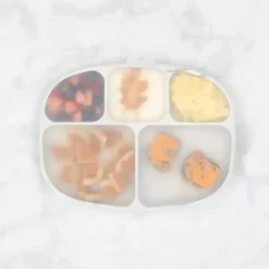 Bumkins Suction Plates & Bowls|Dishes, Utensils & Food Containers*- Grip Dish And Stretch Lid, Marble