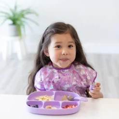 Bumkins Suction Plates & Bowls|Dishes, Utensils & Food Containers*- Grip Dish And Stretch Lid, Lavender