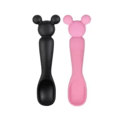 Bumkins Mickey & Minnie|Utensils & Accessories*- 2Pk Disney Minnie Mouse Silicone Dipping Spoons