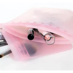 Bumkins Lunch Boxes & Bags|Lunch Box*- 2Pk Silicone Flat Reusable Bag, Pink