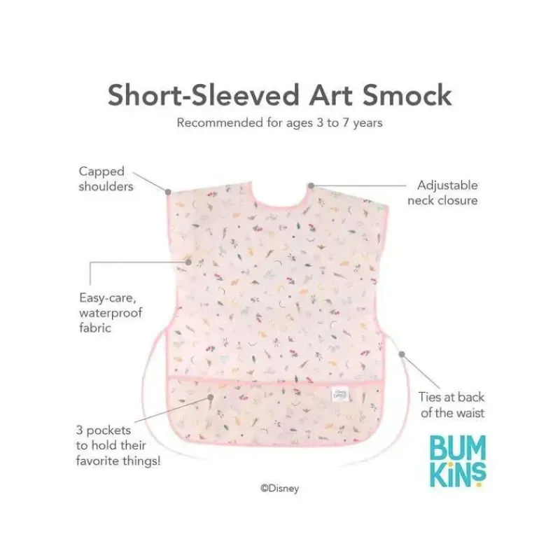 Bumkins Disney Princess|Bibs*- Princess Magic Short Sleeved Smock