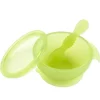 Bumkins Food Jars & Snack Cups|Dishes, Utensils & Food Containers*- Silicone Feeding Set with Suction for Baby and Toddler, Green Jelly