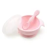 Bumkins Plates & Bowls|Dishes, Utensils & Food Containers*- Silicone First Feeding Set with Lid & Spoon, Pink