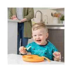 Bumkins Suction Plates & Bowls|Dishes, Utensils & Food Containers*- Silicone Grip Dish - Baby plate - Tangerine