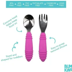 Bumkins Utensils & Accessories|Dishes, Utensils & Food Containers*- Spoon & Fork, Dark Blue
