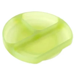 Bumkins Suction Plates & Bowls|Dishes, Utensils & Food Containers*- Toddler and Baby Suction Plate, Silicone Divided Grip Dish, Green Jelly