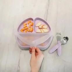 Bumkins Suction Plates & Bowls|Dishes, Utensils & Food Containers*- Toddler and Baby Suction Plates, Lavender