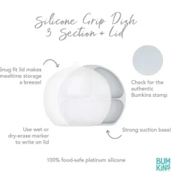 Bumkins Suction Plates & Bowls|Dishes, Utensils & Food Containers*- Toddler and Baby Suction Plates, Gray