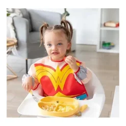 Bumkins Super Heroes*- Wonder Woman Comics Costume Sleeved Bib